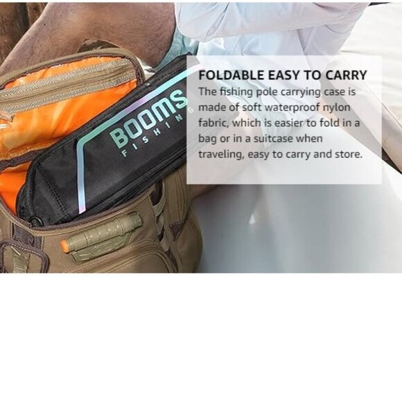 Booms Fishing Rod Case, Portable Folded Fishing Pole Case - Picture 11 of 11